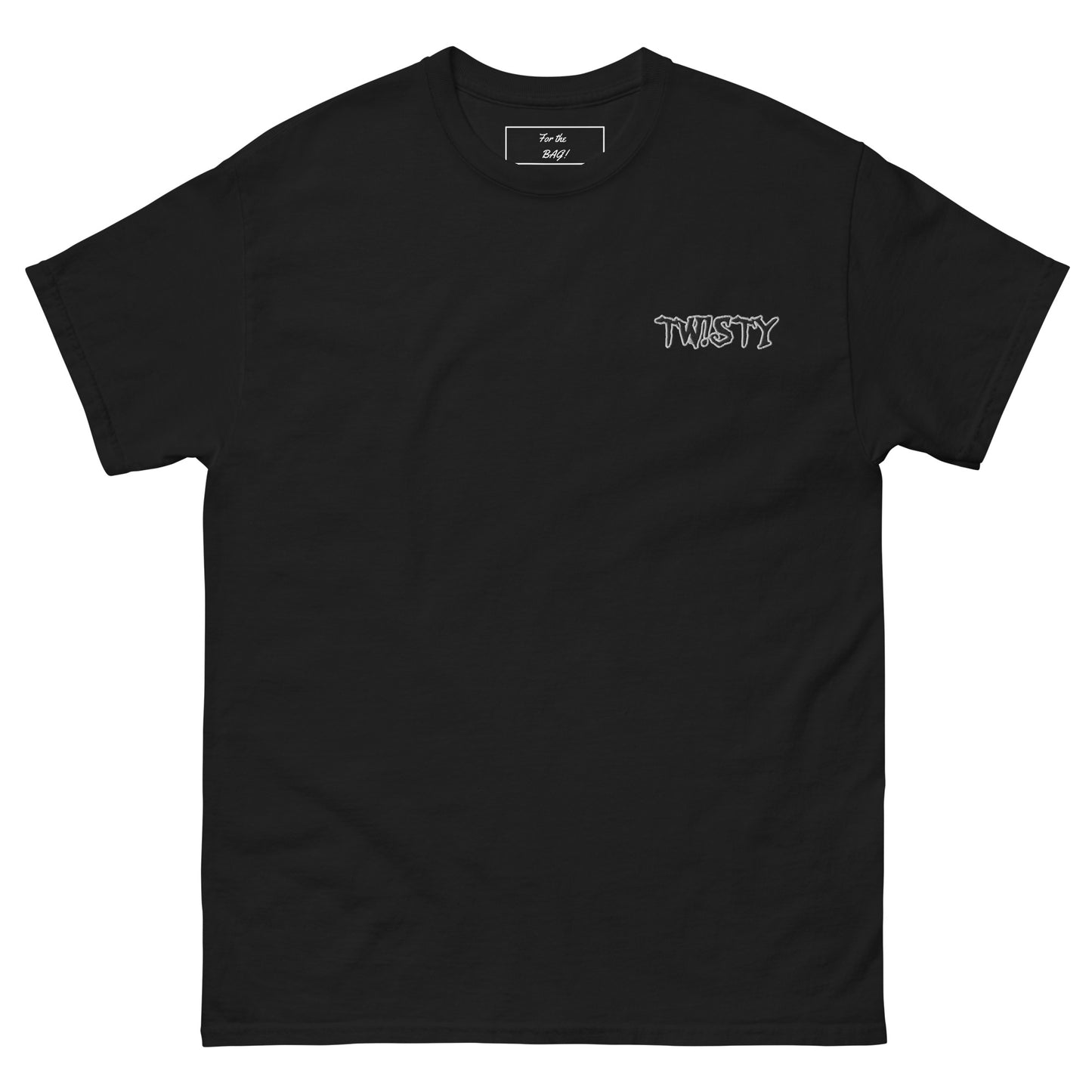 Black Embroidered Twisty Shirt