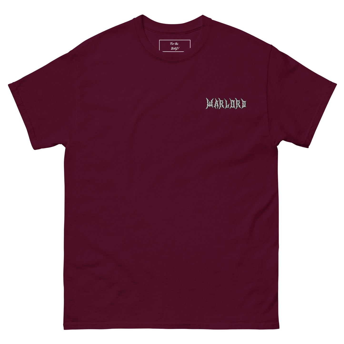 Maroon Embroidered White Warlord Shirt
