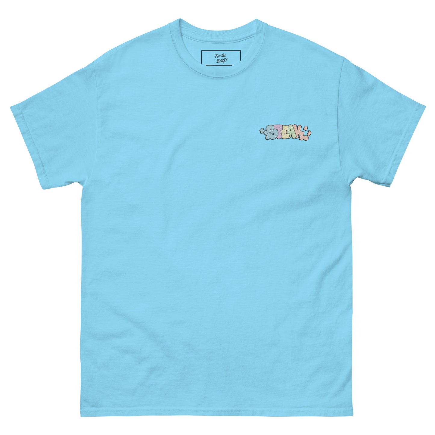 Sky Blue Embroidered Steak Shirt