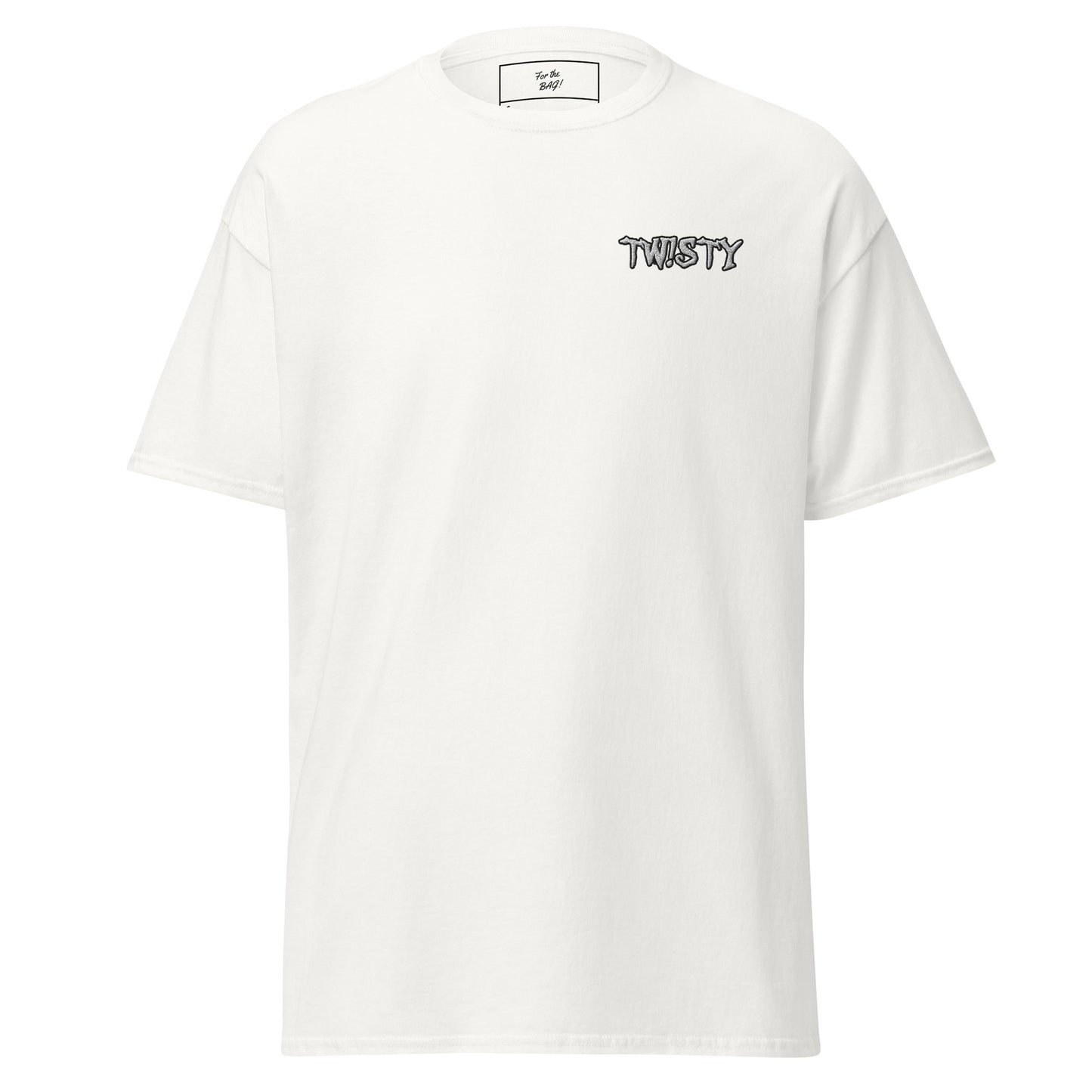 White Embroidered Twisty Shirt