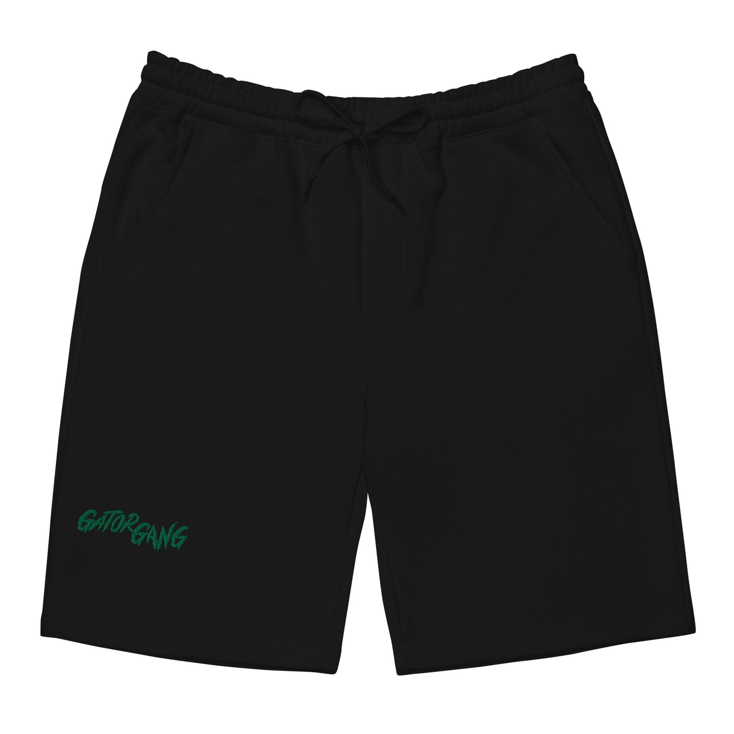 Black Embroidered GatorGang Shorts