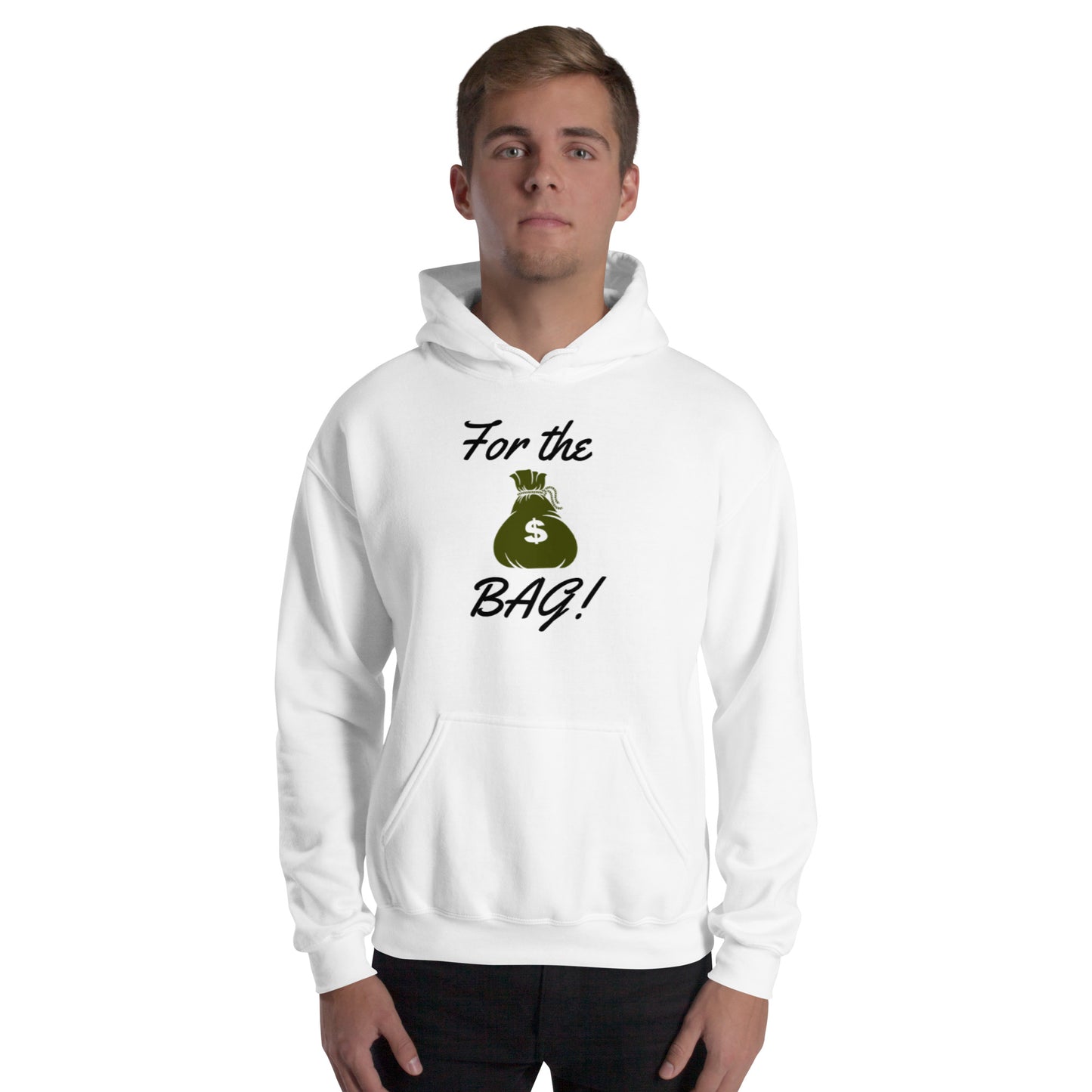 White FortheBAG! Money Logo Hoodie