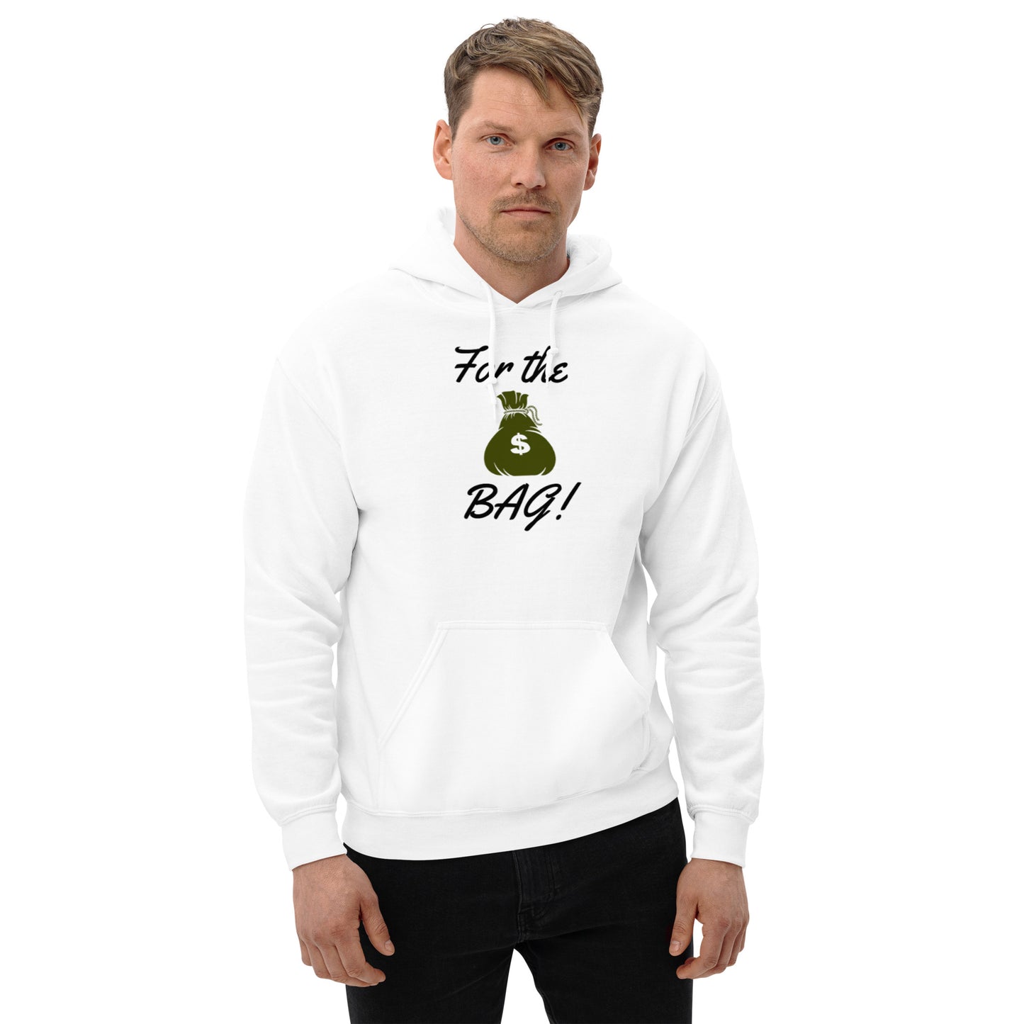 White FortheBAG! Money Logo Hoodie