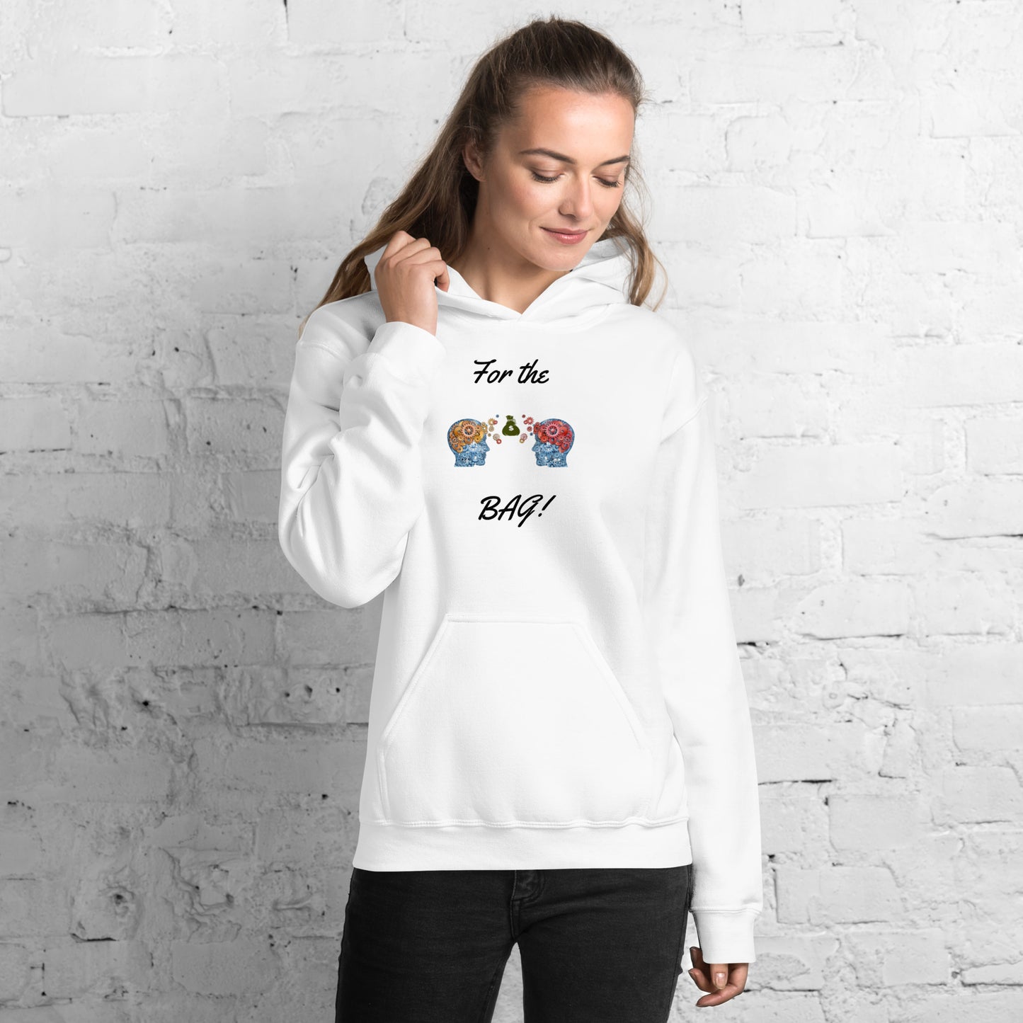 White Sharing Money Knowledge DGT Hoodie