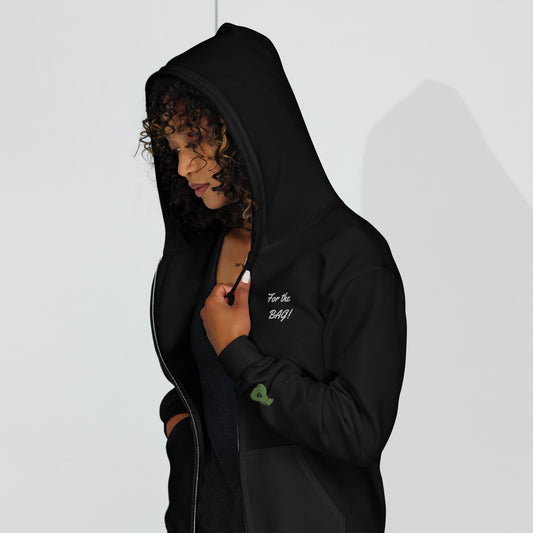Black FortheBAG! Zip Hoodie