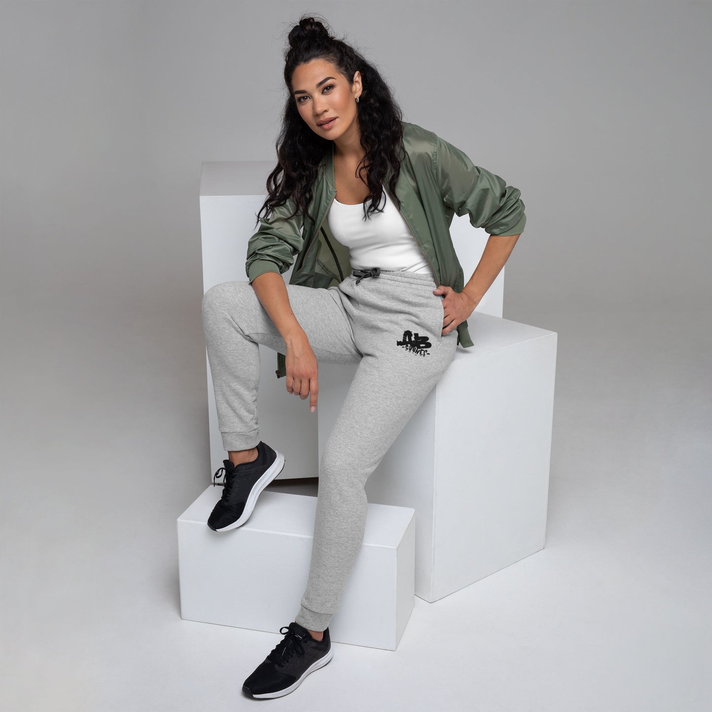 Grey Embroidered Cub Chunes Joggers