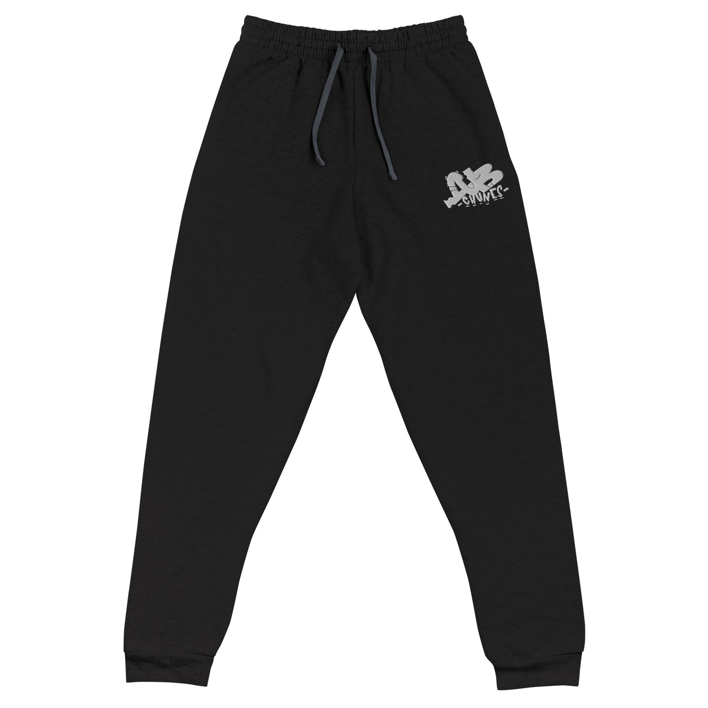 Black Embroidered Cub Chunes Joggers