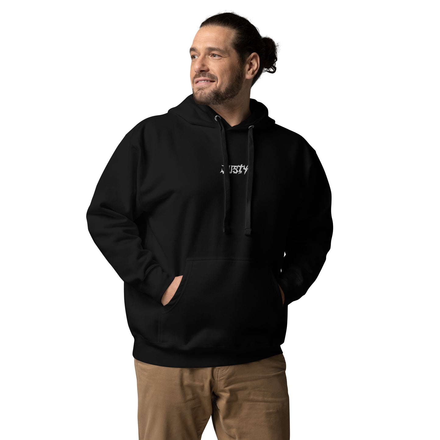 Black Embroidered Justyy Hoodie