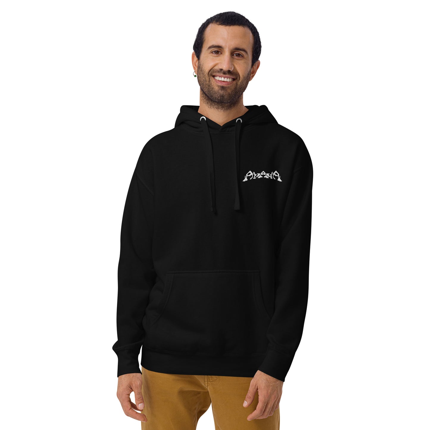 Black Embroidered Avaya Hoodie