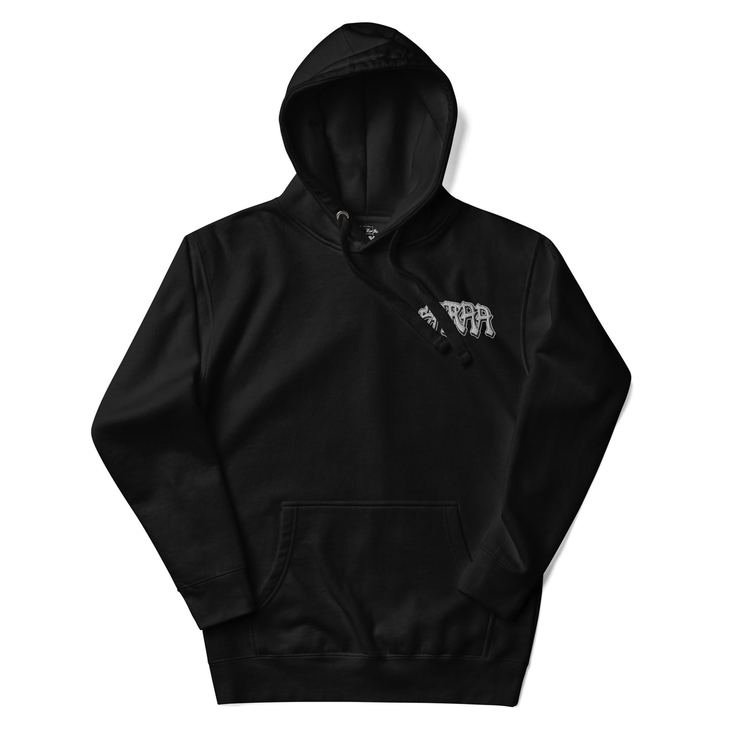 Black Grey Logo Embroidered Garaa Hoodie