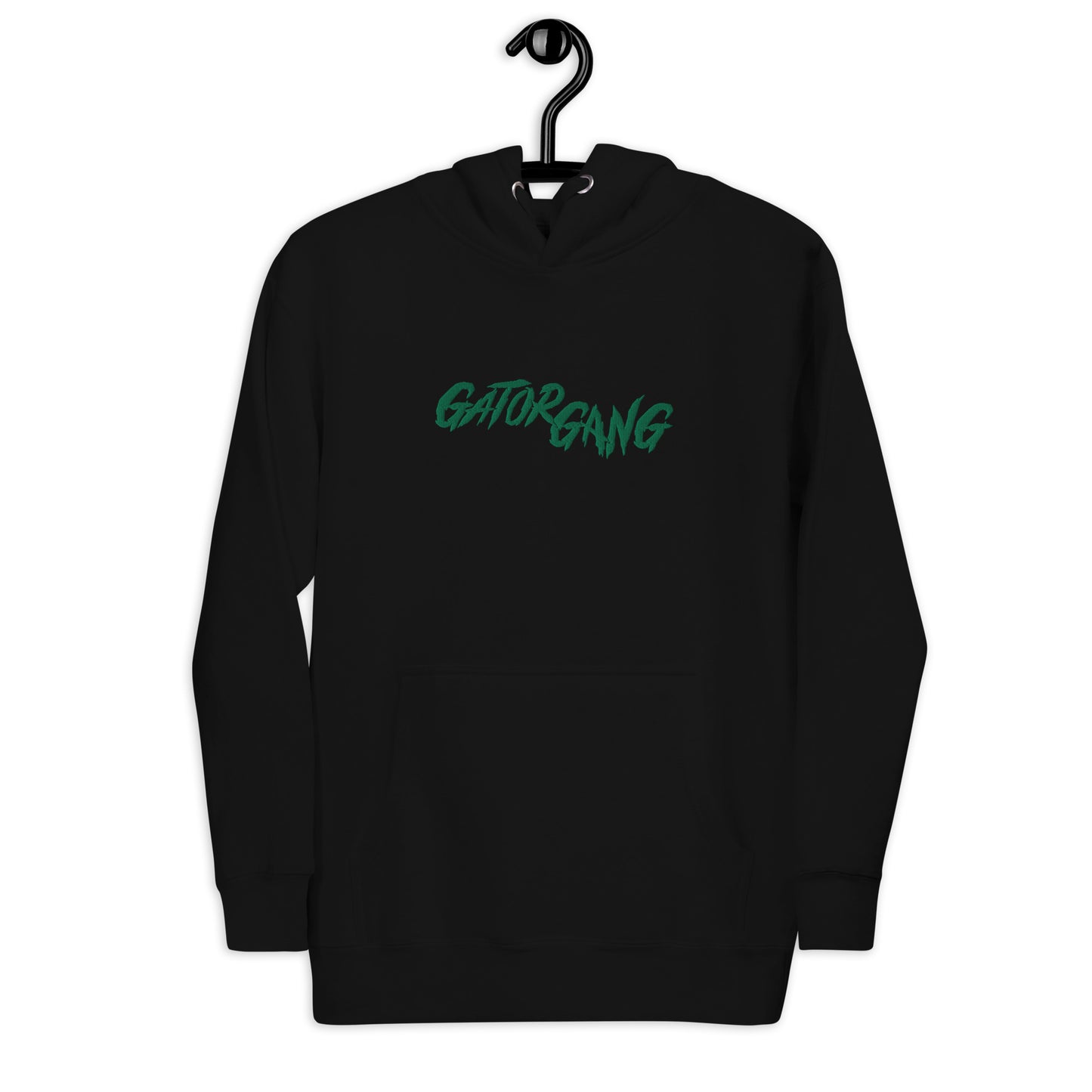 Black Embroidered GatorGang Hoodie