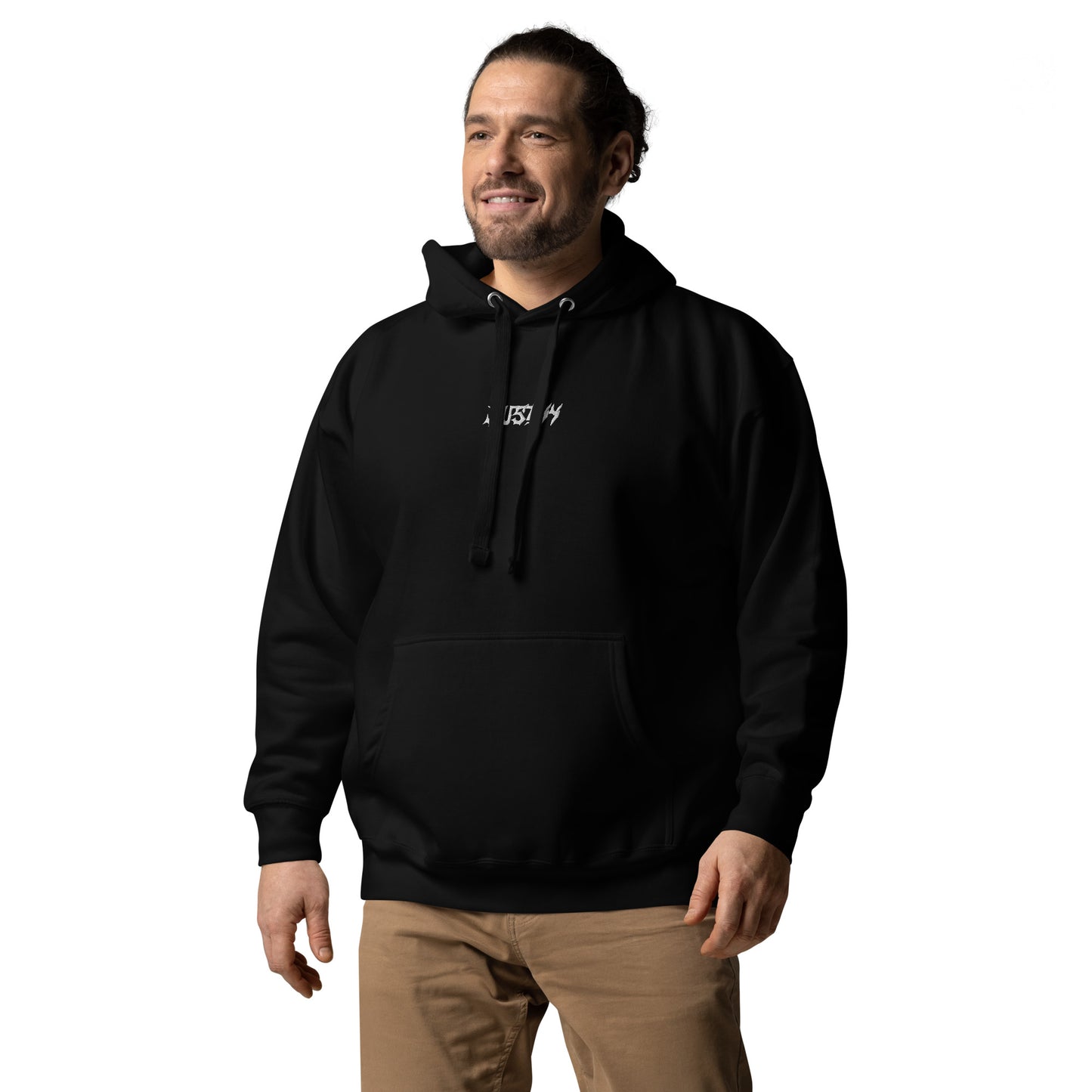 Black Embroidered Justyy Hoodie