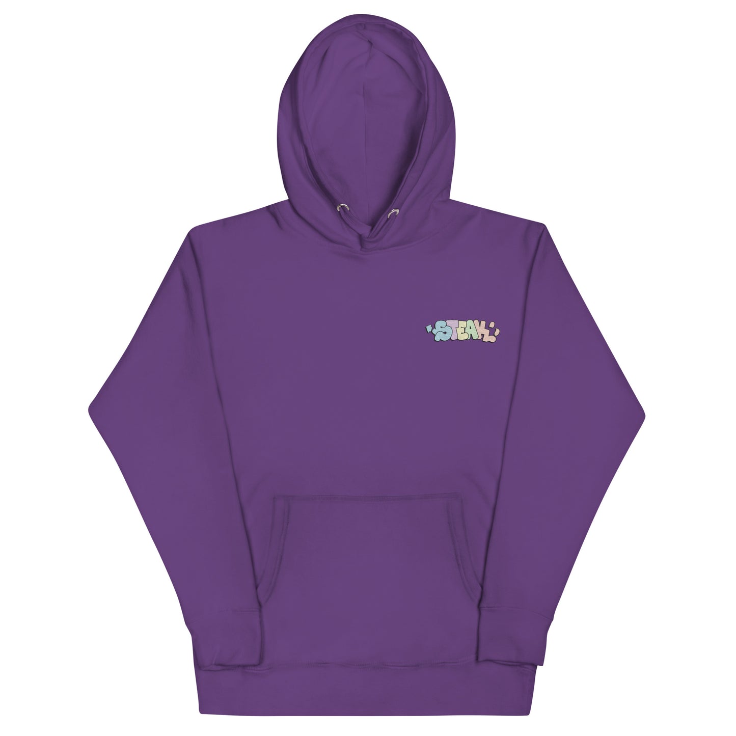 Purple Embroidered Steak Hoodie