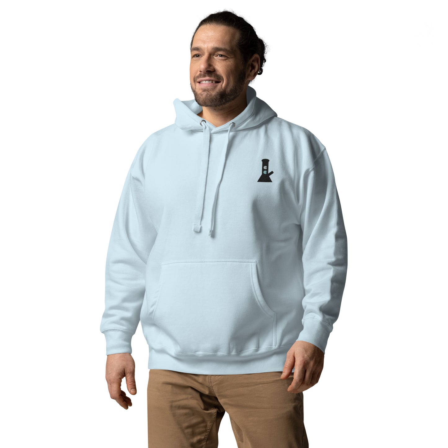Light Blue Cloud Chasers Embroidered Bong Hoodie