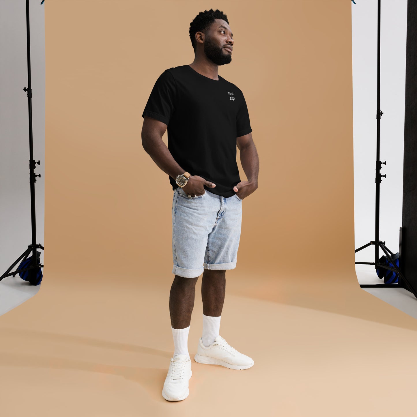 FortheBAG! Embroidered Black t-shirt