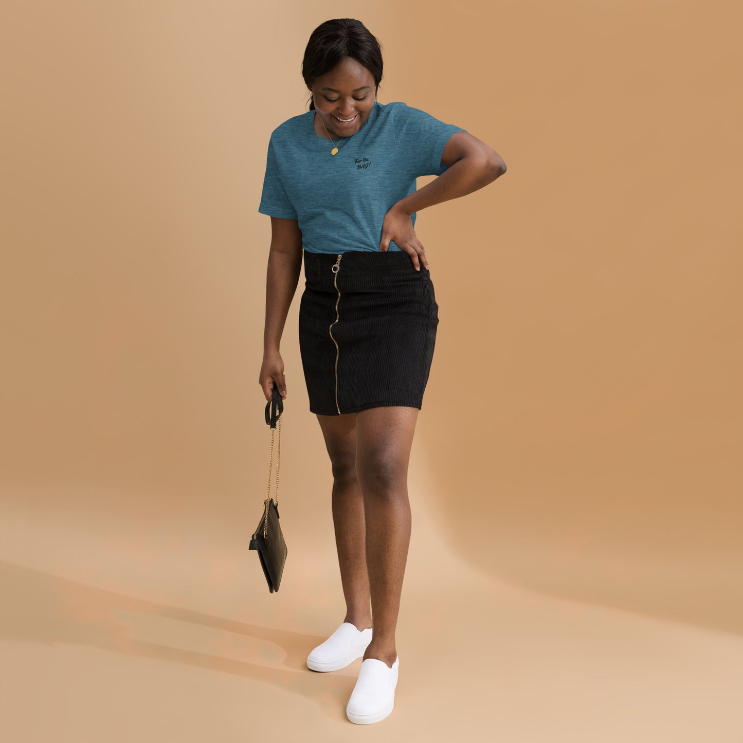 FortheBAG! Dark Blue Embroidered t-shirt
