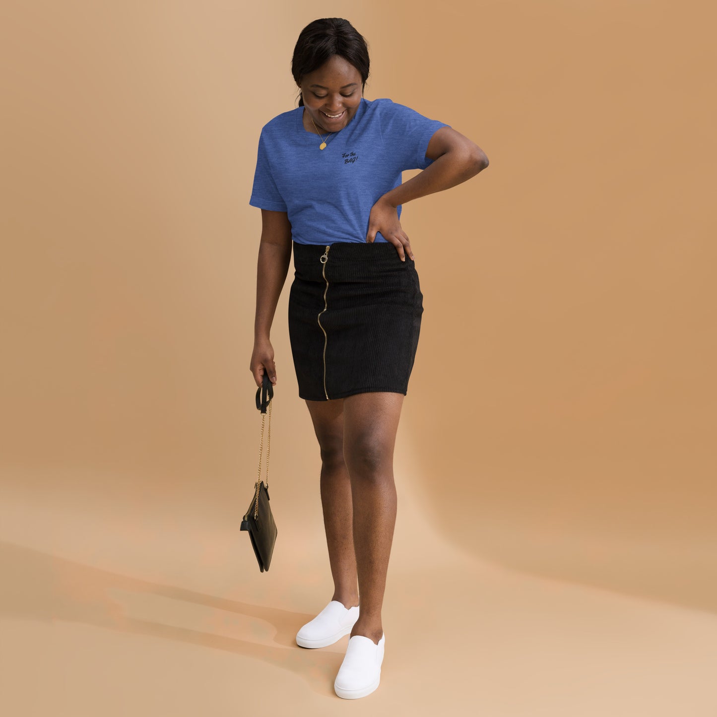 FortheBAG! Dark Blue Embroidered t-shirt