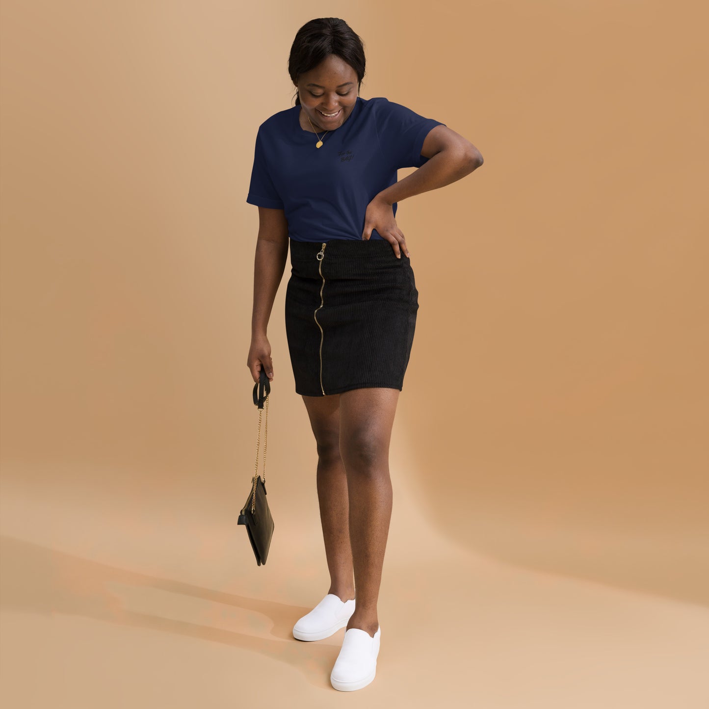 FortheBAG! Dark Blue Embroidered t-shirt