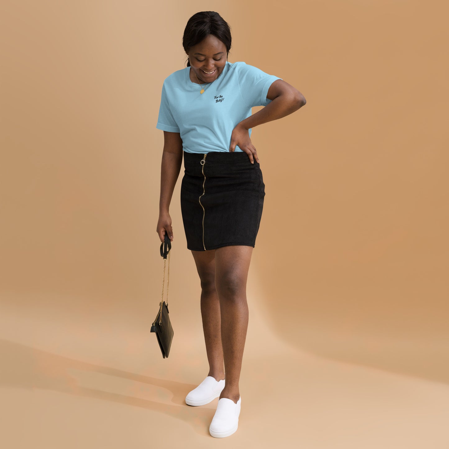 FortheBAG! Embroidered Light Blue t-shirt