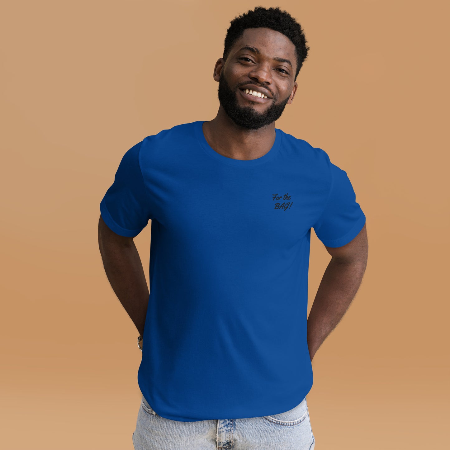 FortheBAG! Dark Blue Embroidered t-shirt