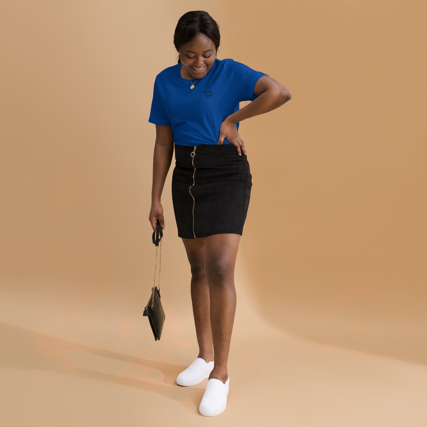 FortheBAG! Dark Blue Embroidered t-shirt
