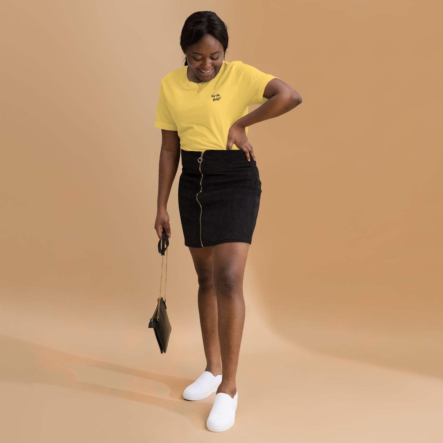 FortheBAG! Embroiderd Yellow t-shirt