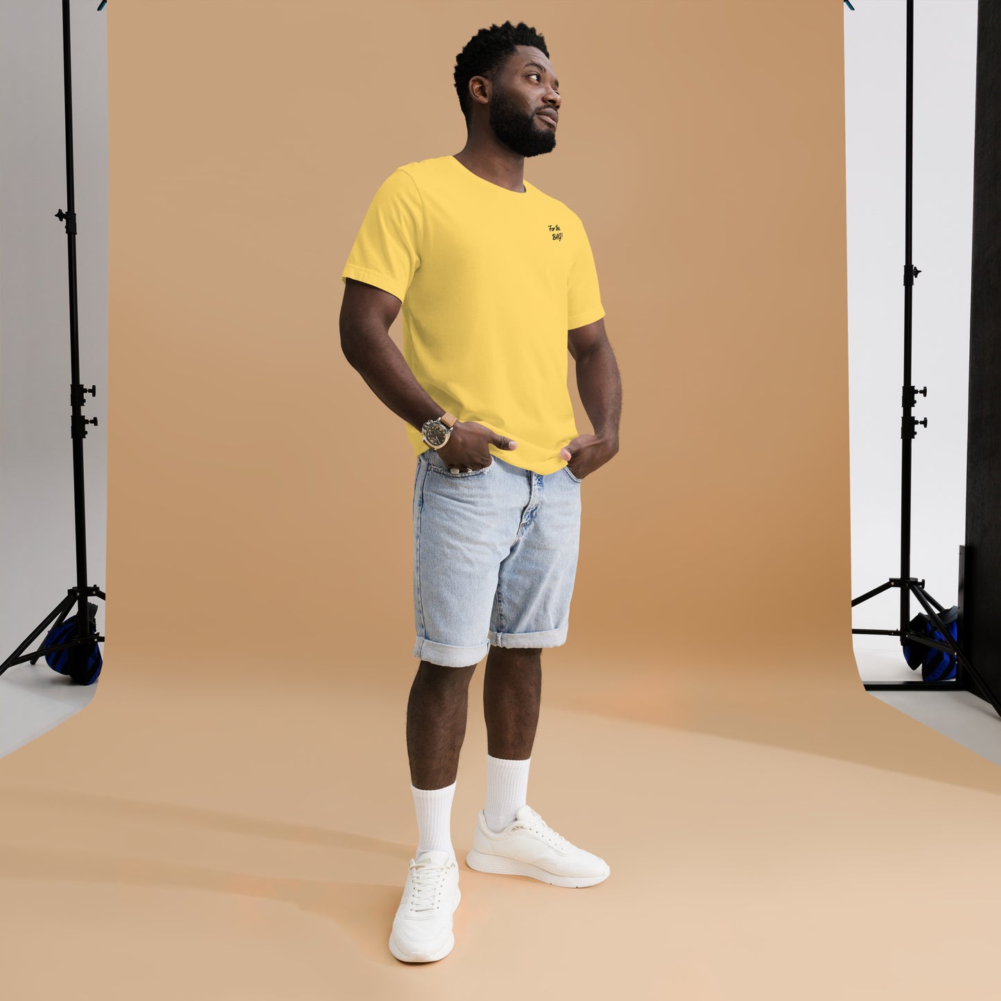 FortheBAG! Embroiderd Yellow t-shirt