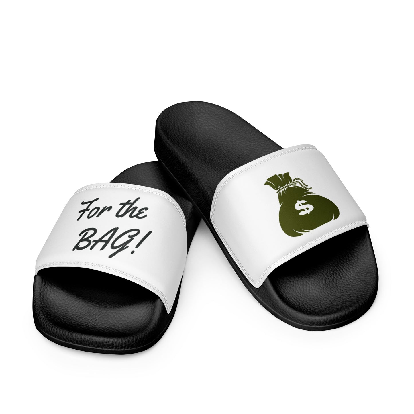 FortheBAG! black white top Men’s slides