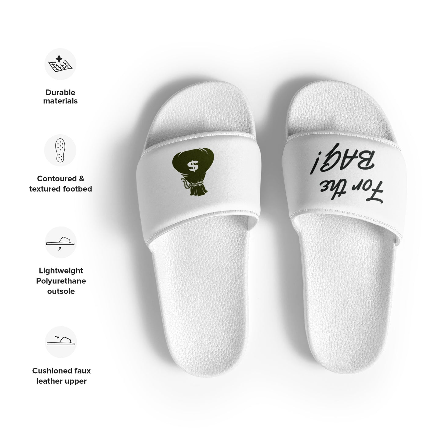 FortheBAG! All White Women's slides