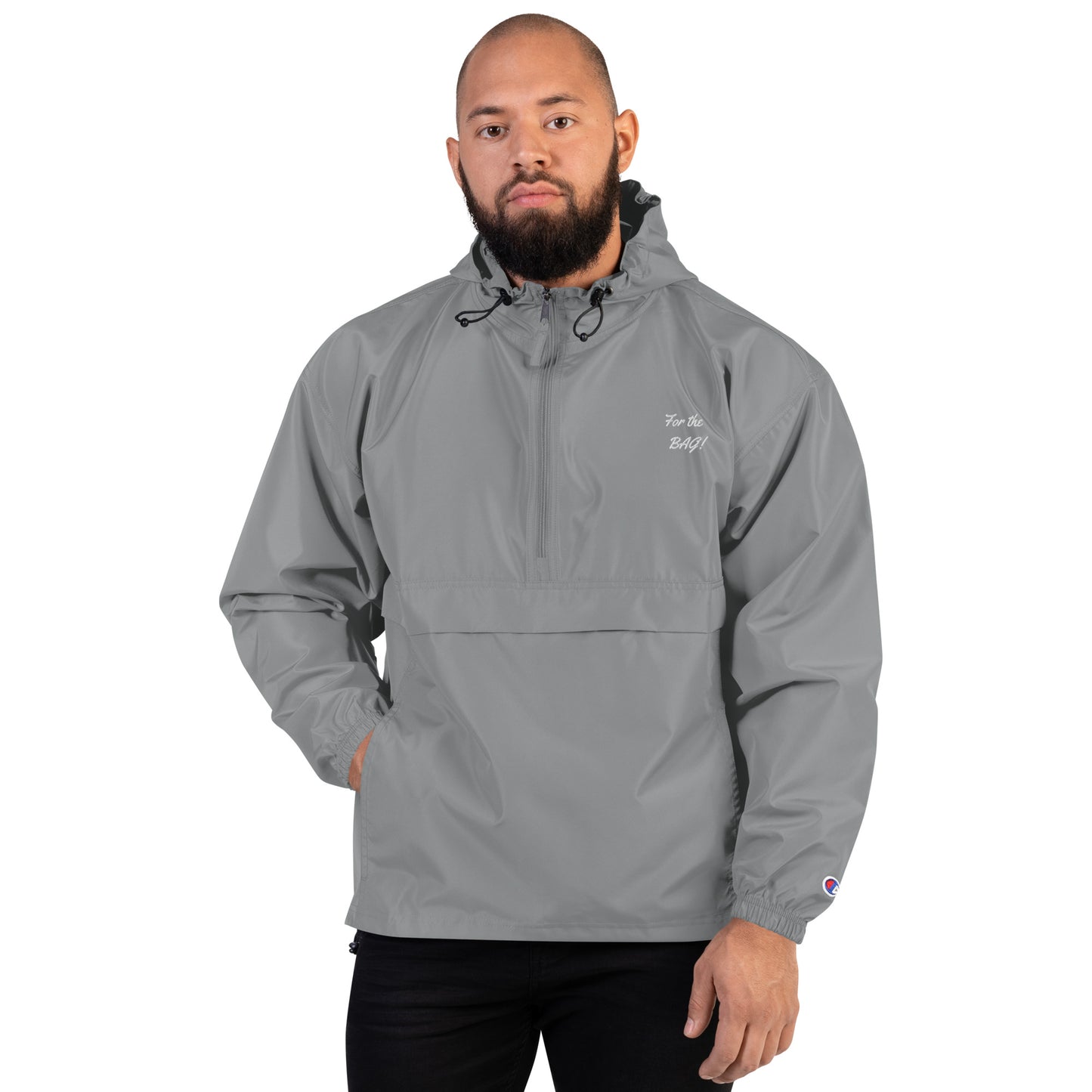 FortheBAG! Embroidered Champion Wind and Rain Resistant Jacket