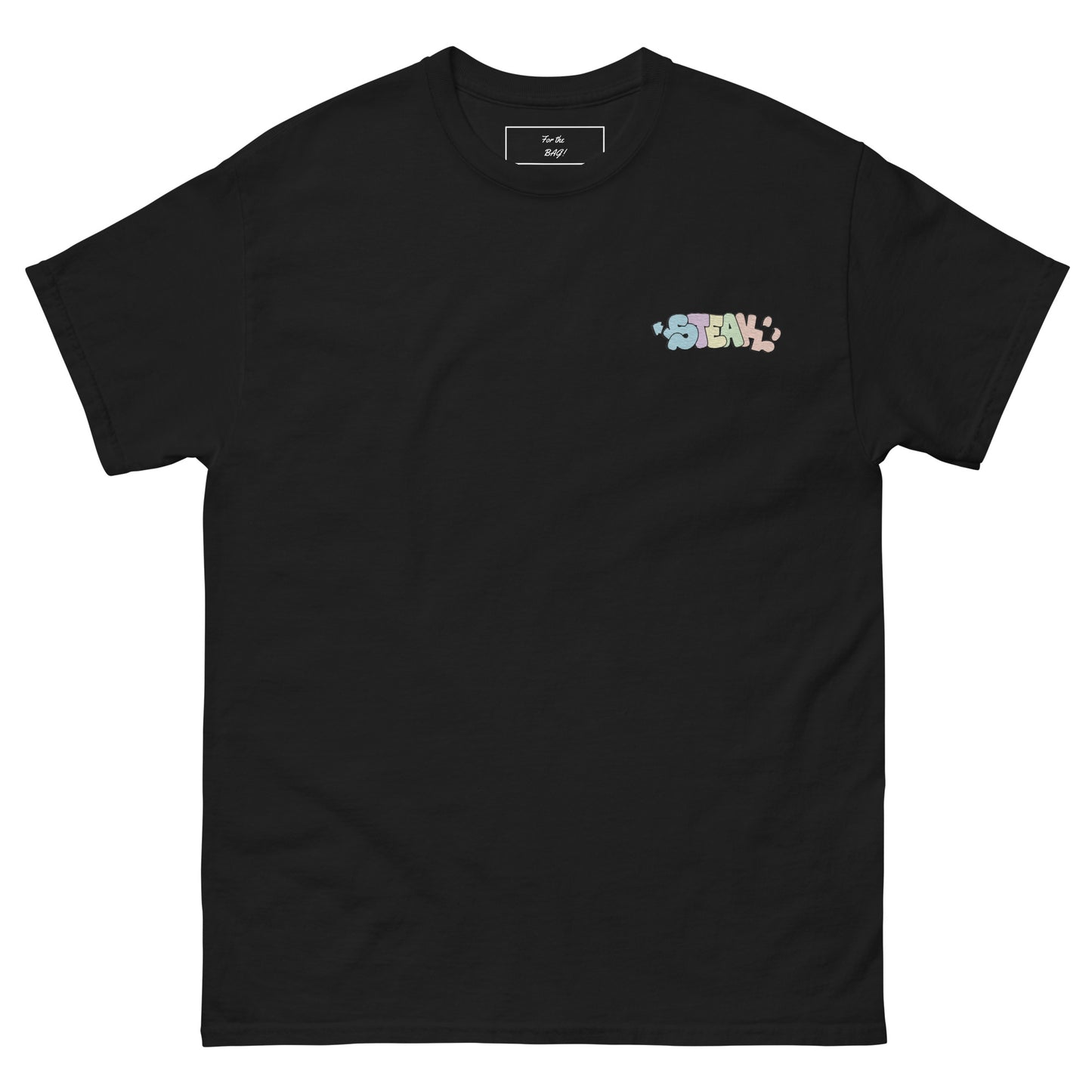 Black Embroidered Steak Shirt