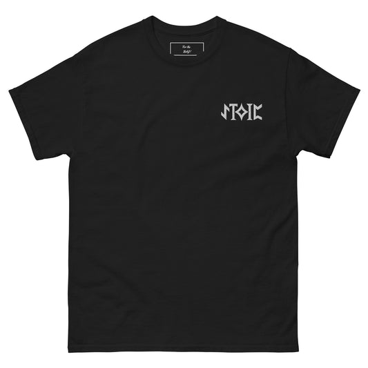 Black Embroidered Stoic Shirt