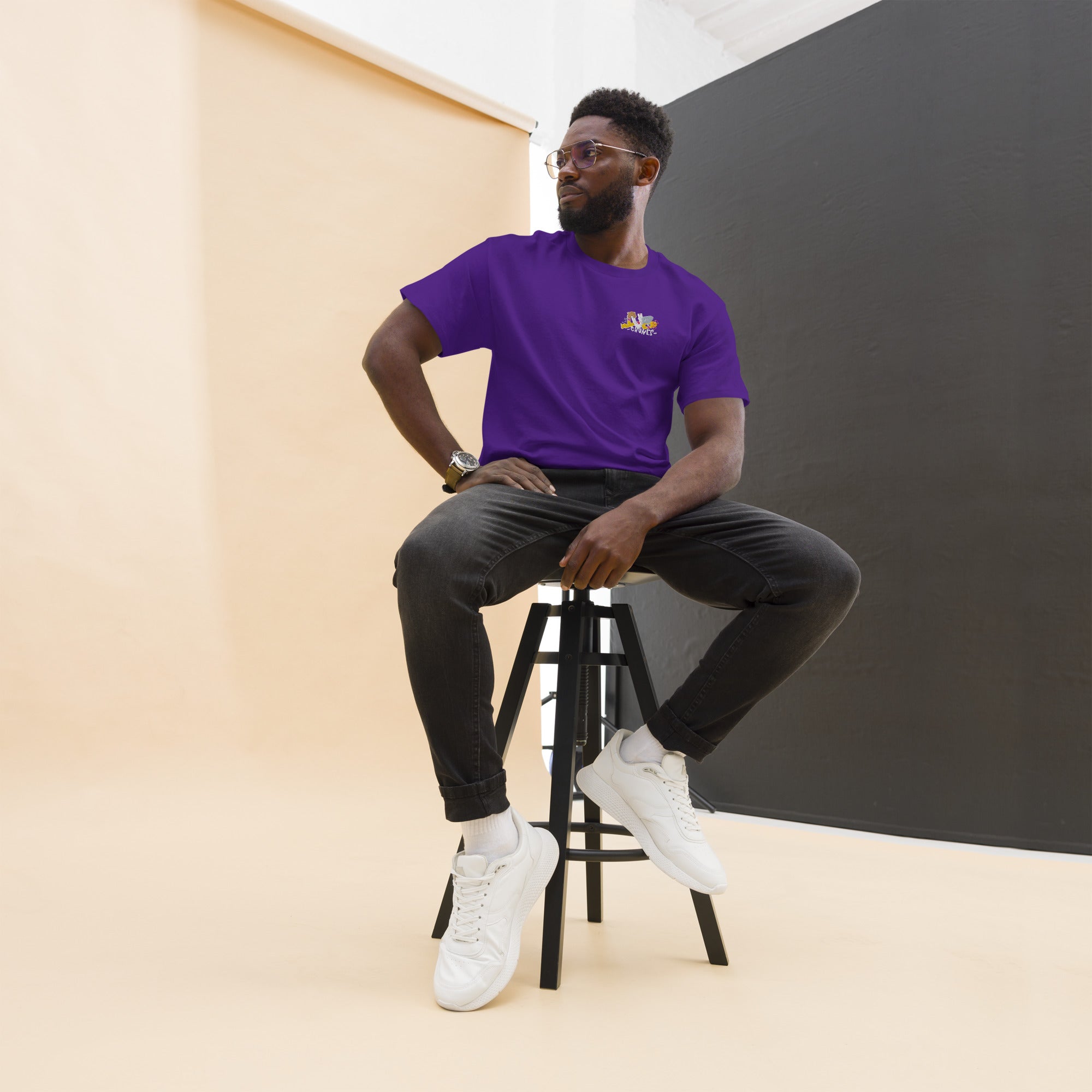 Purple Embroidered Cub Chunes Shirt