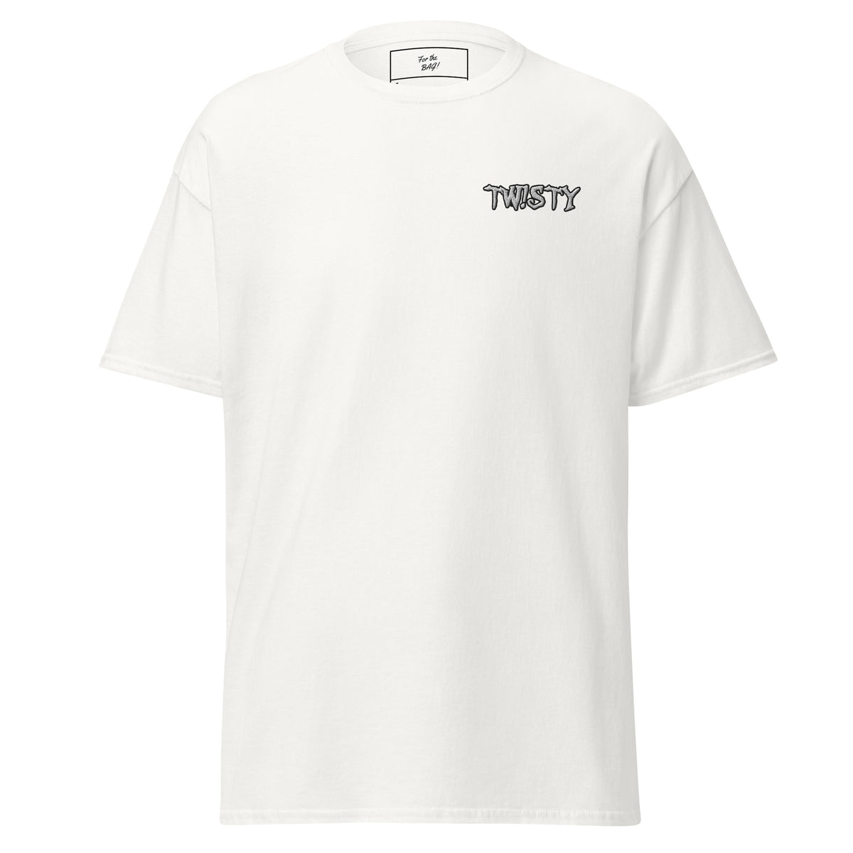 White Embroidered Twisty Shirt