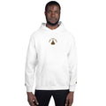 White Embroidered Gold FortheBAG! Hoodie