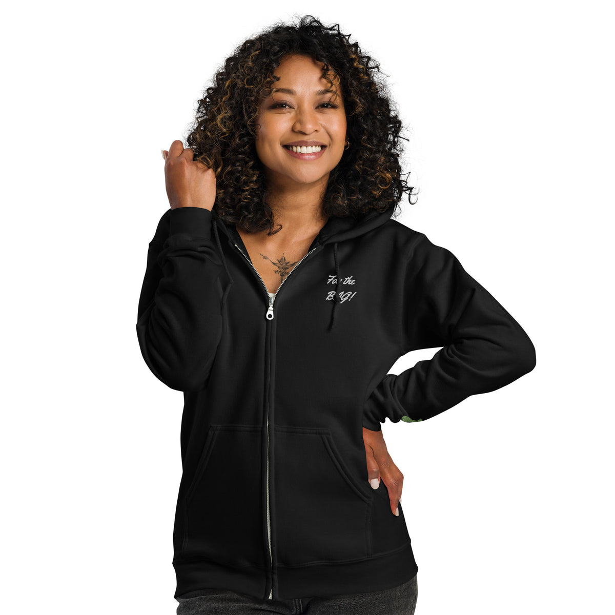 Black FortheBAG! Zip Hoodie