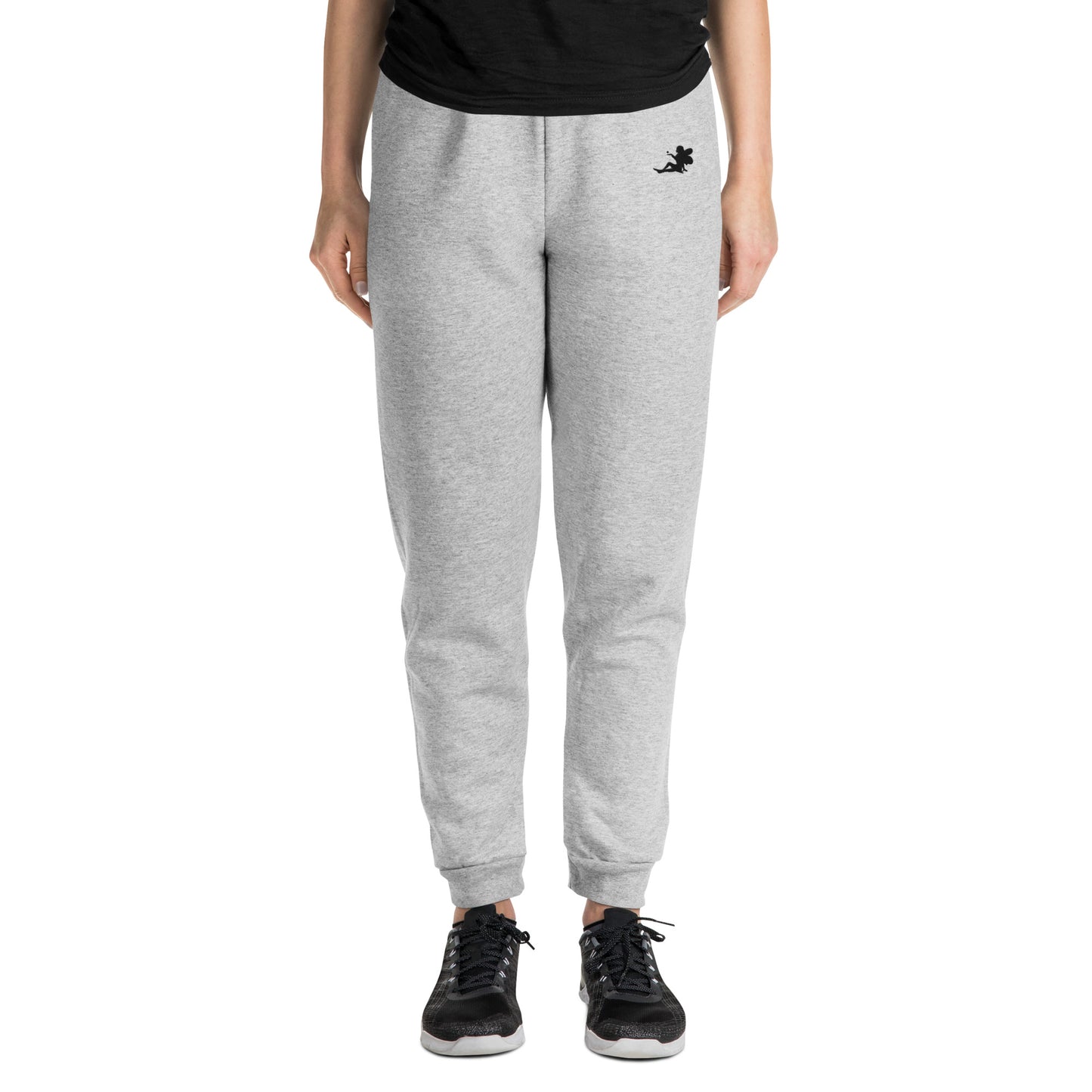 Grey Embroidered Black Fairy Joggers