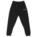 Black Embroidered Twisty Joggers