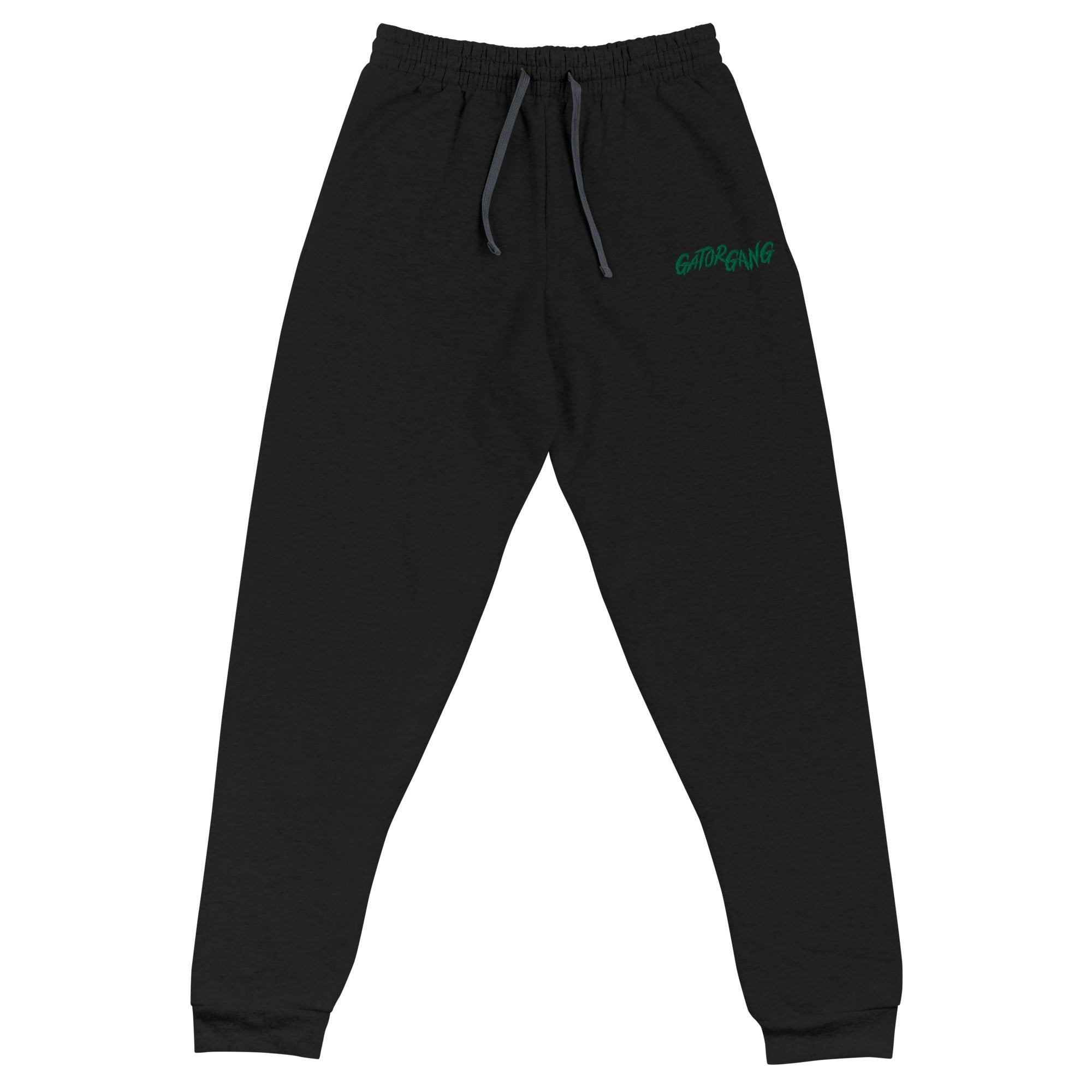 Black Embroidered GatorGang Joggers