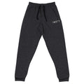 Black Heather Embroidered Twisty Joggers