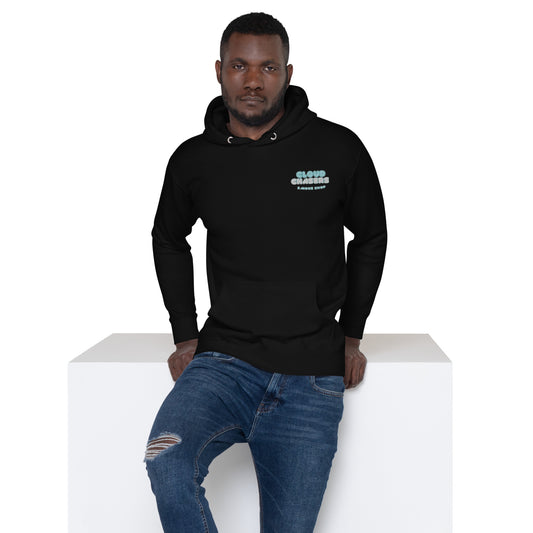 Cloud Chasers Black Embroidered Hoodie