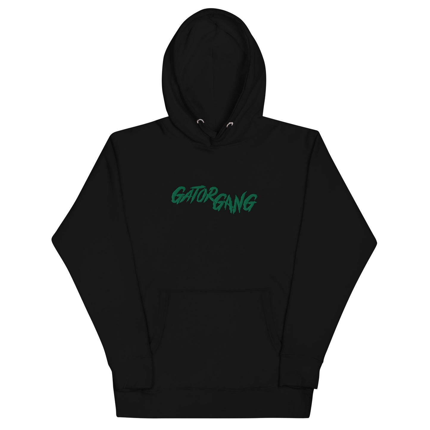 Black Embroidered GatorGang Hoodie