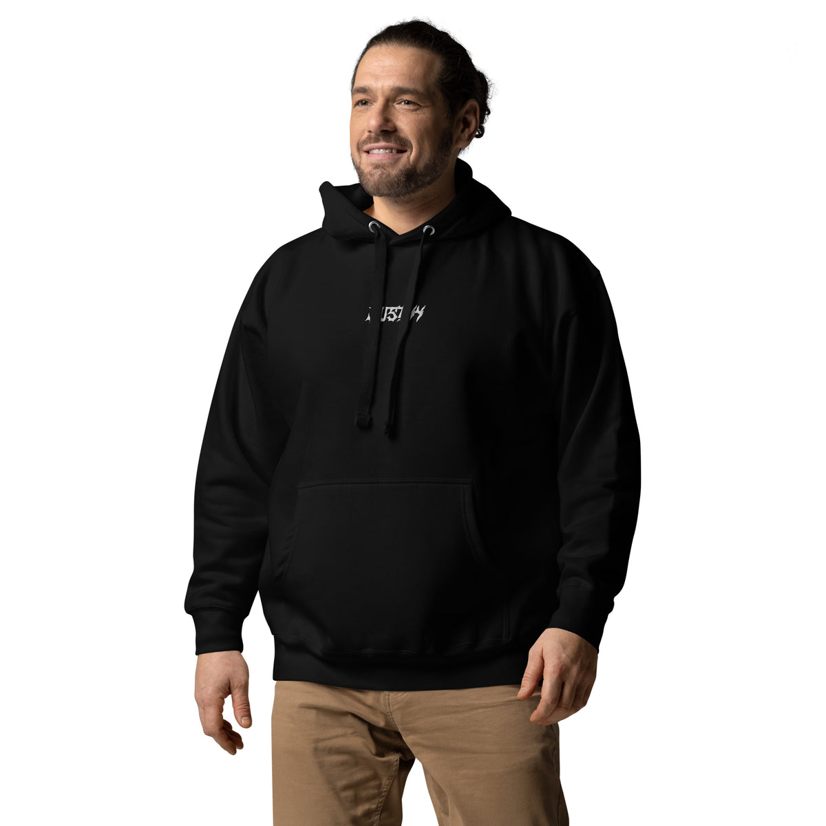 Black Embroidered Justyy Hoodie