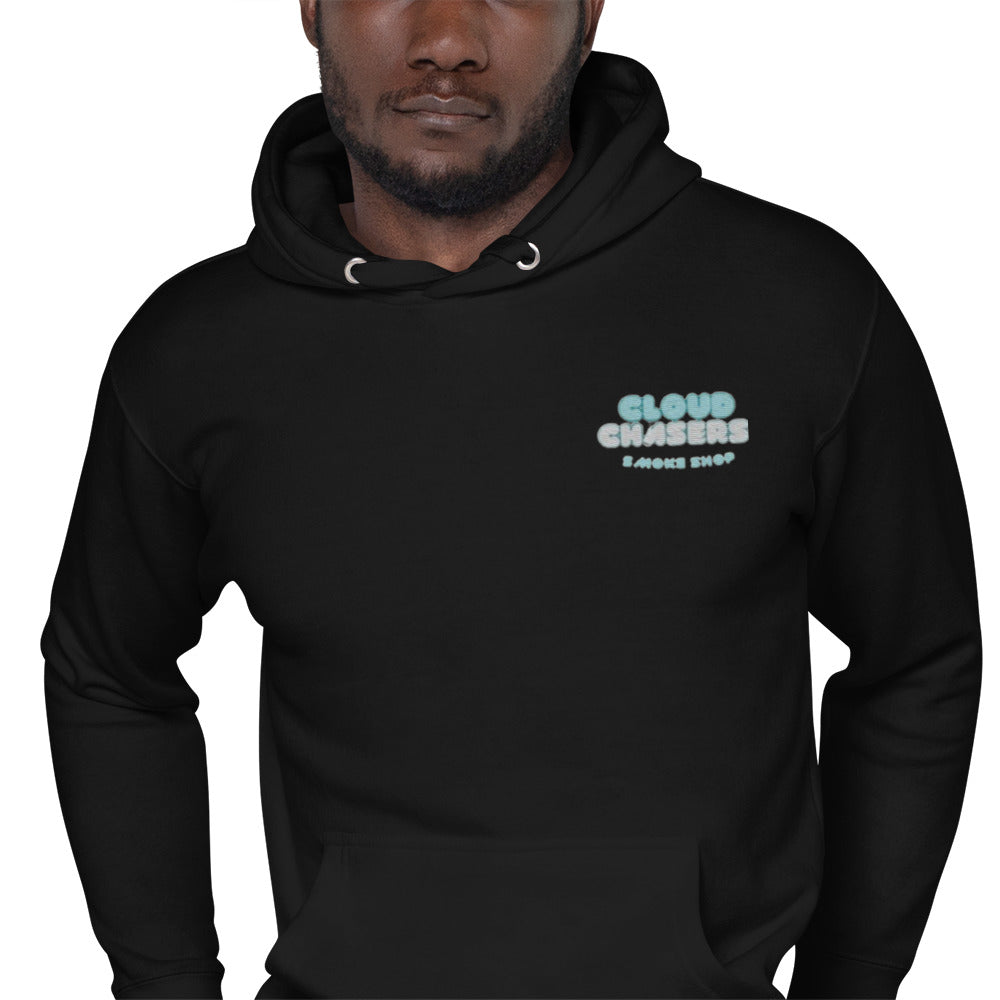 Cloud Chasers Black Embroidered Hoodie