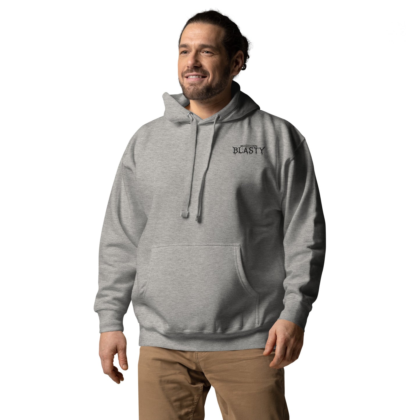 Grey Embroidered Blasty Hoodie
