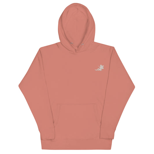 Peach Embroidered White Fairy Hoodie