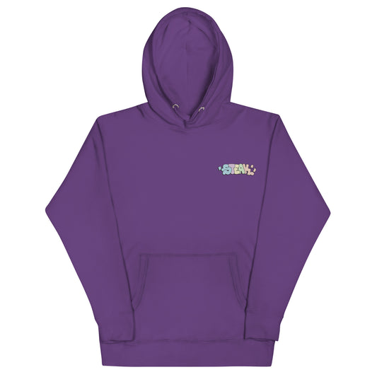Purple Embroidered Steak Hoodie