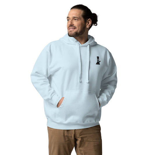 Light Blue Cloud Chasers Embroidered Bong Hoodie