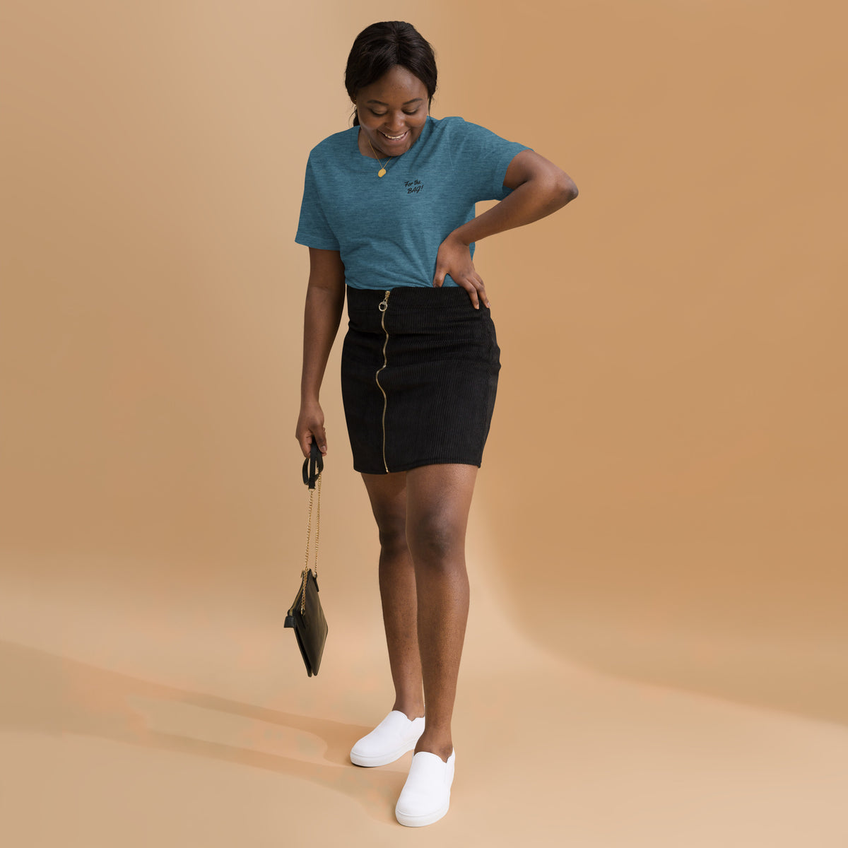 FortheBAG! Dark Blue Embroidered t-shirt