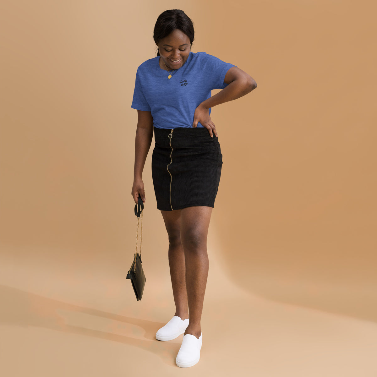 FortheBAG! Dark Blue Embroidered t-shirt